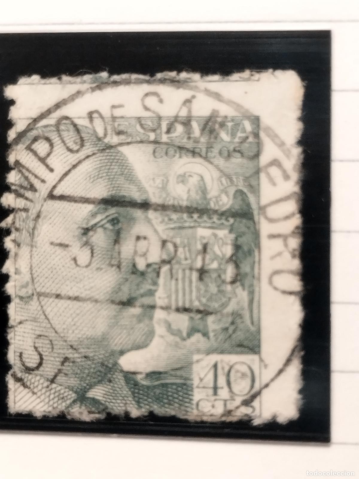 Briefmarken: SEV ESPA&Ntilde;A. EDIFIL 925. FECHADOR DE CAMPO DE SAN PEDRO. SEGOVIA. BONITO Y RARISIMO. 03/04/1943