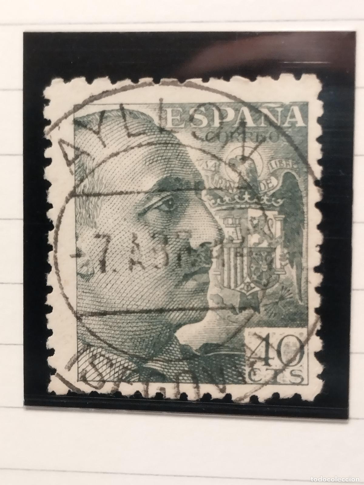 Francobolli: SEV ESPA&Ntilde;A. EDIFIL 925. FECHADOR DE AYLLON. SEGOVIA. LUJO. 07/04/1944