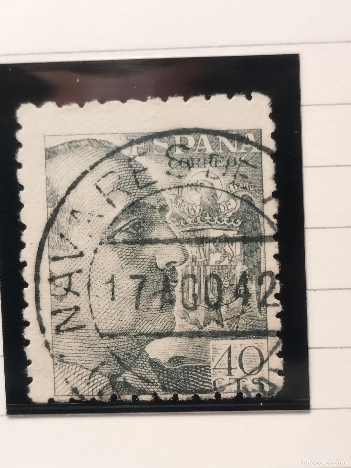 Sellos: SEV ESPA&Ntilde;A. EDIFIL 925. FECHADOR DE NAVARES DE AYUSO. SEGOVIA. BONITO Y RARISIMO. 17/08/1942