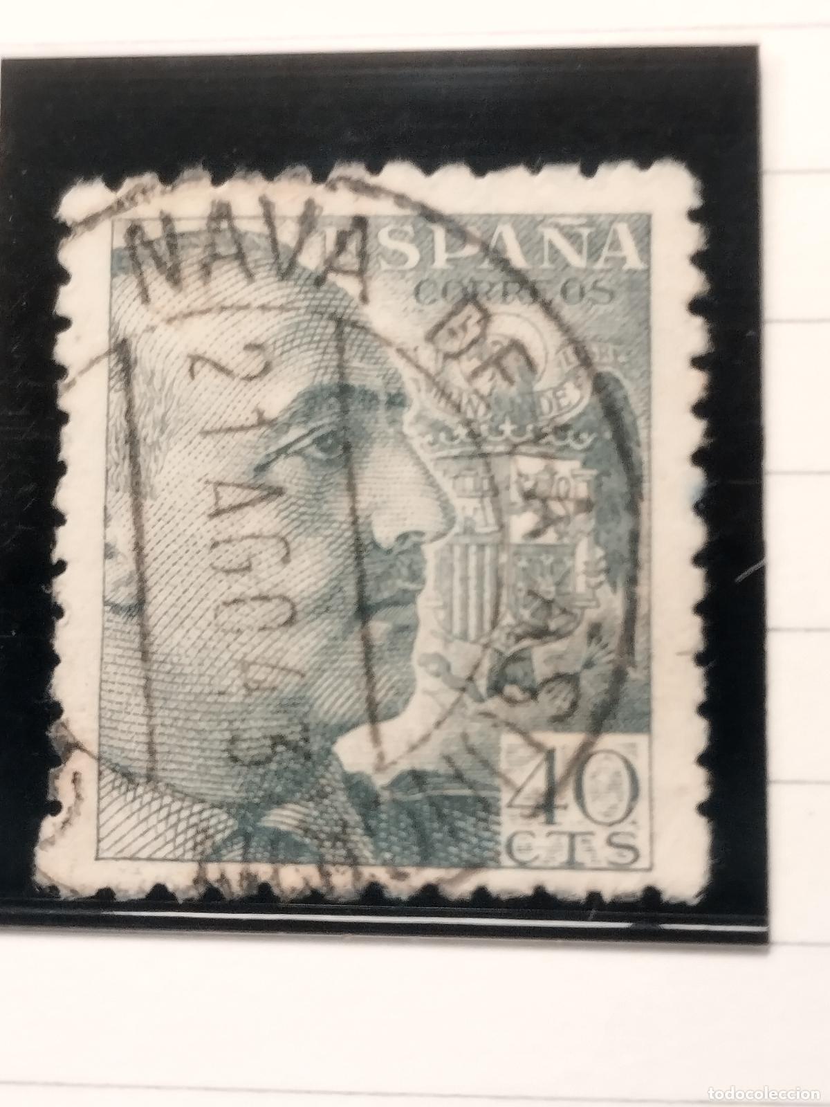Sellos: SEV ESPA&Ntilde;A. EDIFIL 925. FECHADOR DE NAVADE LA ASUNCION. SEGOVIA. BONITO Y RARO. 21/08/1943