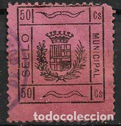 Sellos: Sello Municipal, , 50 cts. negro sobre lila (o)