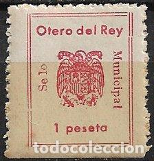 Sellos: Sello Municipal, Otero del Rey, LUGO, 1 pta. carm&iacute;n * *
