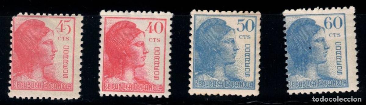 Sellos: A&Ntilde;O 1938 EDIFIL 751/754 - ALEGORIAS DE LA REPUBLICA