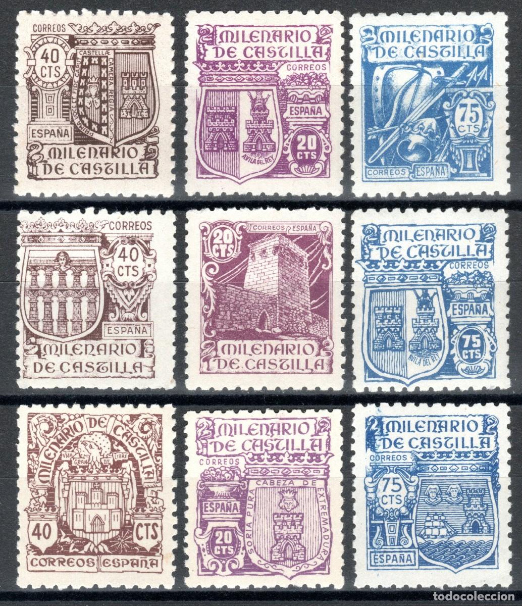 Briefmarken: EDIFIL 974-982 MILENARIO DE CASTILLA 1944 (SERIE COMPLETA). VALOR CAT&Aacute;LOGO: 50 &euro;. MNH **