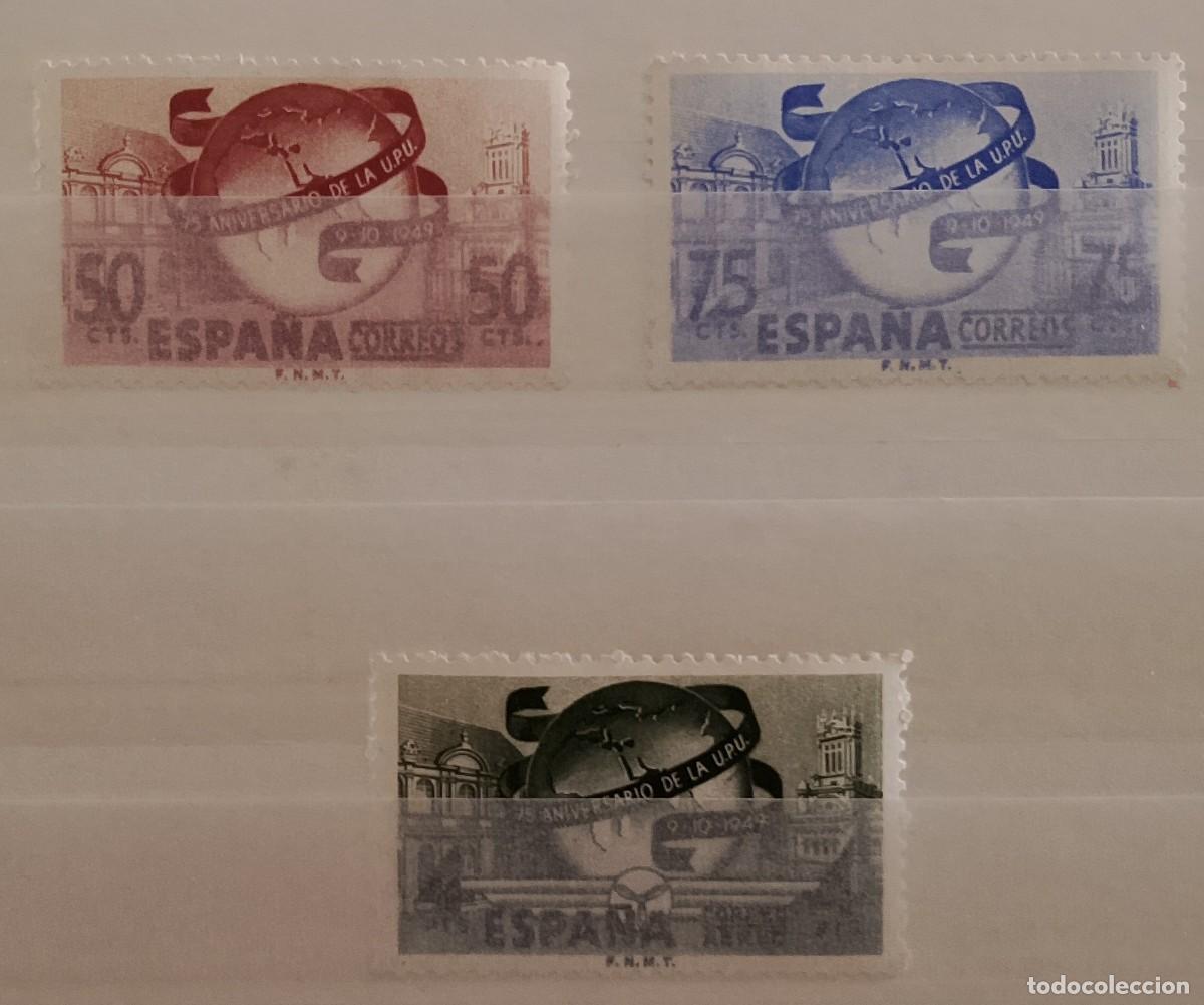 Sellos: Sellos. Edifil 1063/65. Aniversario de la U.P.U. A&ntilde;o 1949.