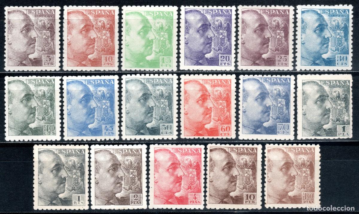 Sellos: EDIFIL 919-935 GENERAL FRANCO 1940-1945 (SERIE COMPLETA). VALOR CAT&Aacute;LOGO: 680 &euro;. MNH **