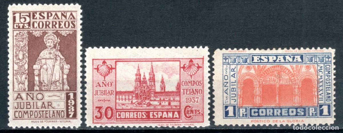 Timbres: EDIFIL 833-835 A&Ntilde;O JUBILAR COMPOSTELANO 1937 (SERIE COMPLETA). VALOR CAT&Aacute;LOGO: 108 &euro;. MLH.