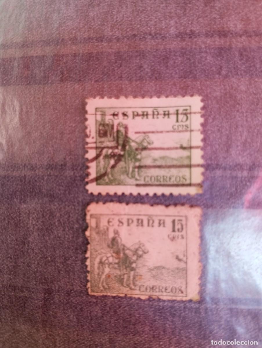 Sellos: ESPA&Ntilde;A ,1946, CID CAMPEADOR, 15 CTS, VARIANTE EN LAS CIFRAS