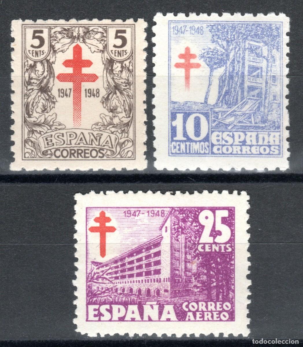 Sellos: EDIFIL 1017-1019 PRO TUBERCULOSOS 1947 (SERIE COMPLETA). MNH ** (SALIDA: 0,01 &euro;).