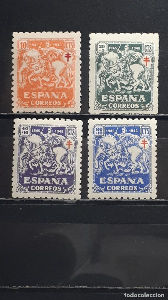 Sellos: ESPA&Ntilde;A. A&ntilde;o 1945. *. Edifil 993/6