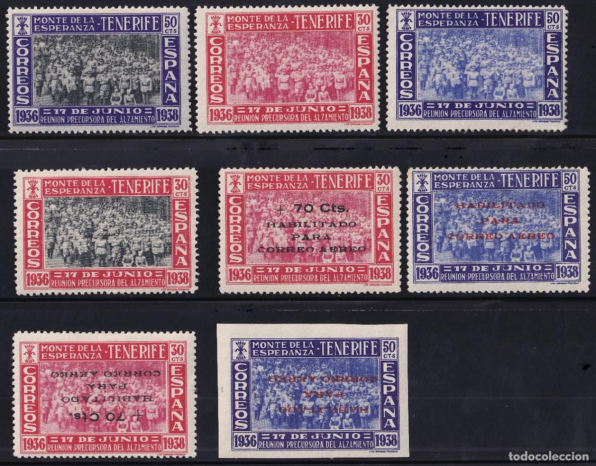 Briefmarken: CANARIAS, 1938 EDIFIL N&ordm; 52 / 55, 56 / 57, 56s, 57hi /*/