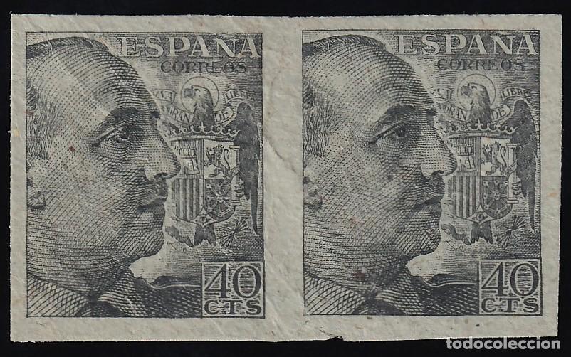 Briefmarken: ESPA&Ntilde;A, 40 cts. verde negro (*), Ensayo de color, Papel cart&oacute;n