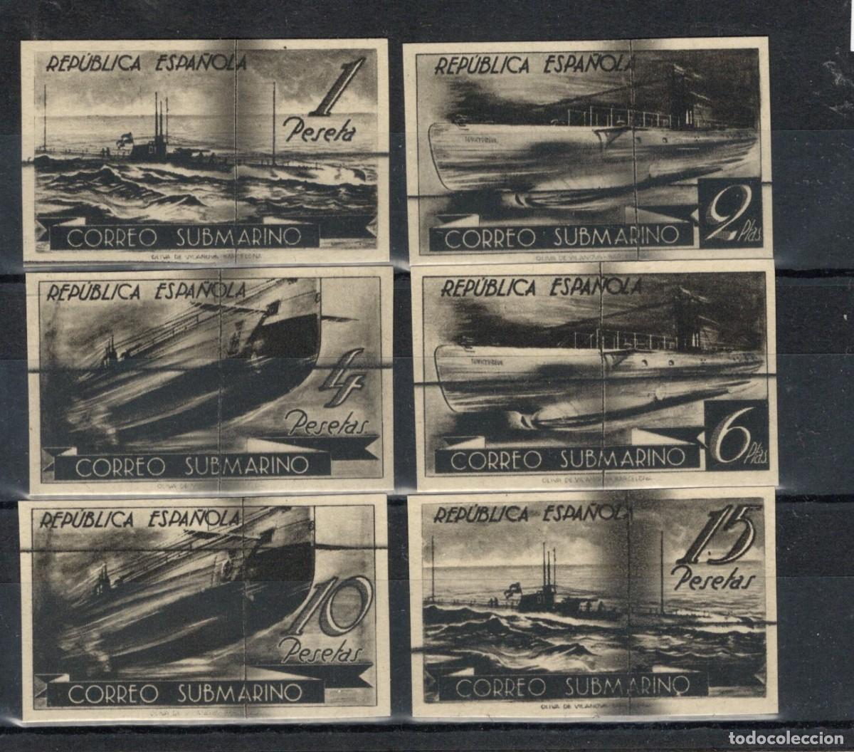 Stamps: PC1016 Sellos Espa&ntilde;a a&ntilde;o 1938 EDIFIL 775/780&ordm; planchas inutilizadas v.c. 180 &euro;