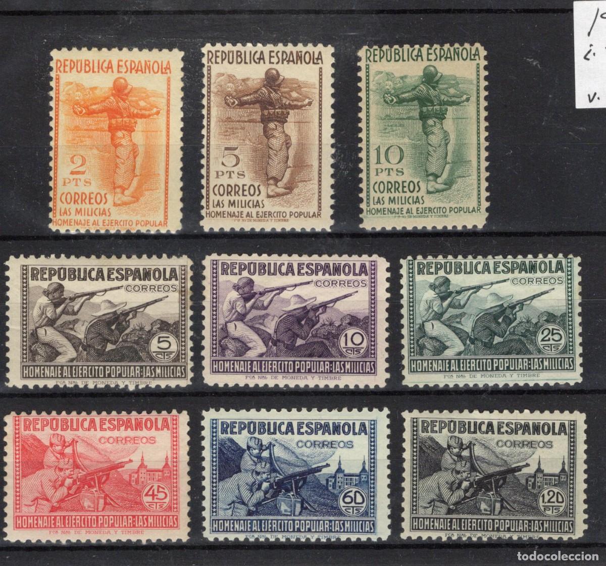 Sellos: PC1021 Sellos Espa&ntilde;a a&ntilde;o 1938 EDIFIL 792/800**-* sellos originales en NUEVO SERIE COMPLETA v.c 900 &euro;