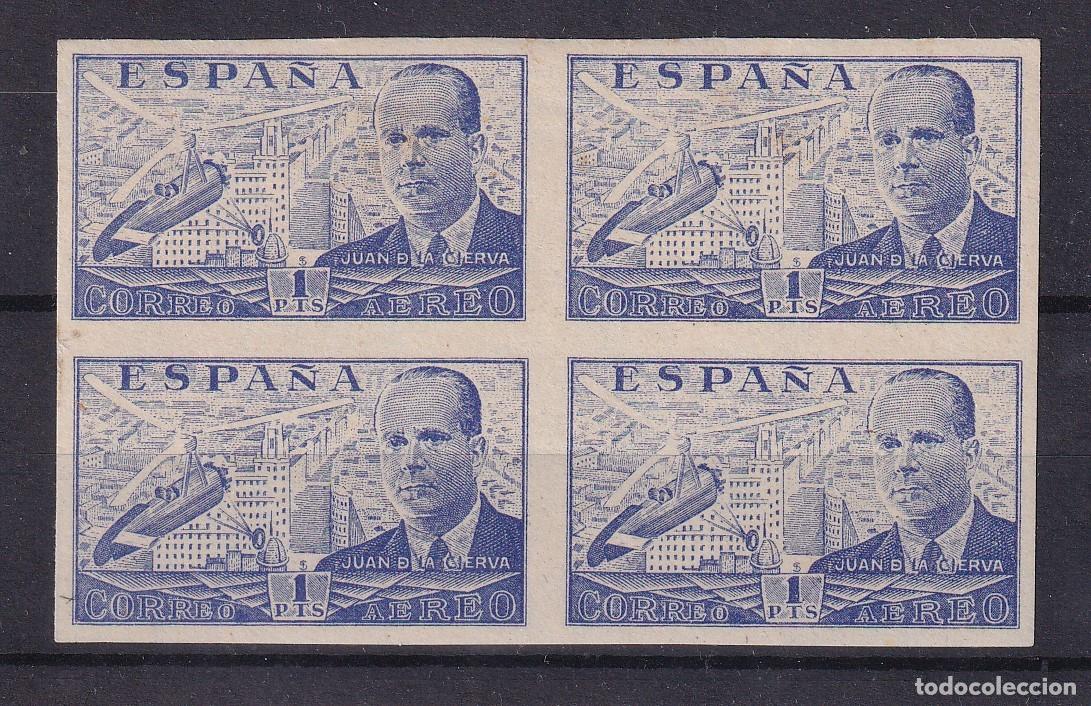 Briefmarken: N&ordm; 944 BLOQUE DE 4 SELLOS SIN DENTAR CON CERTIFICADO DE A. ROIG **