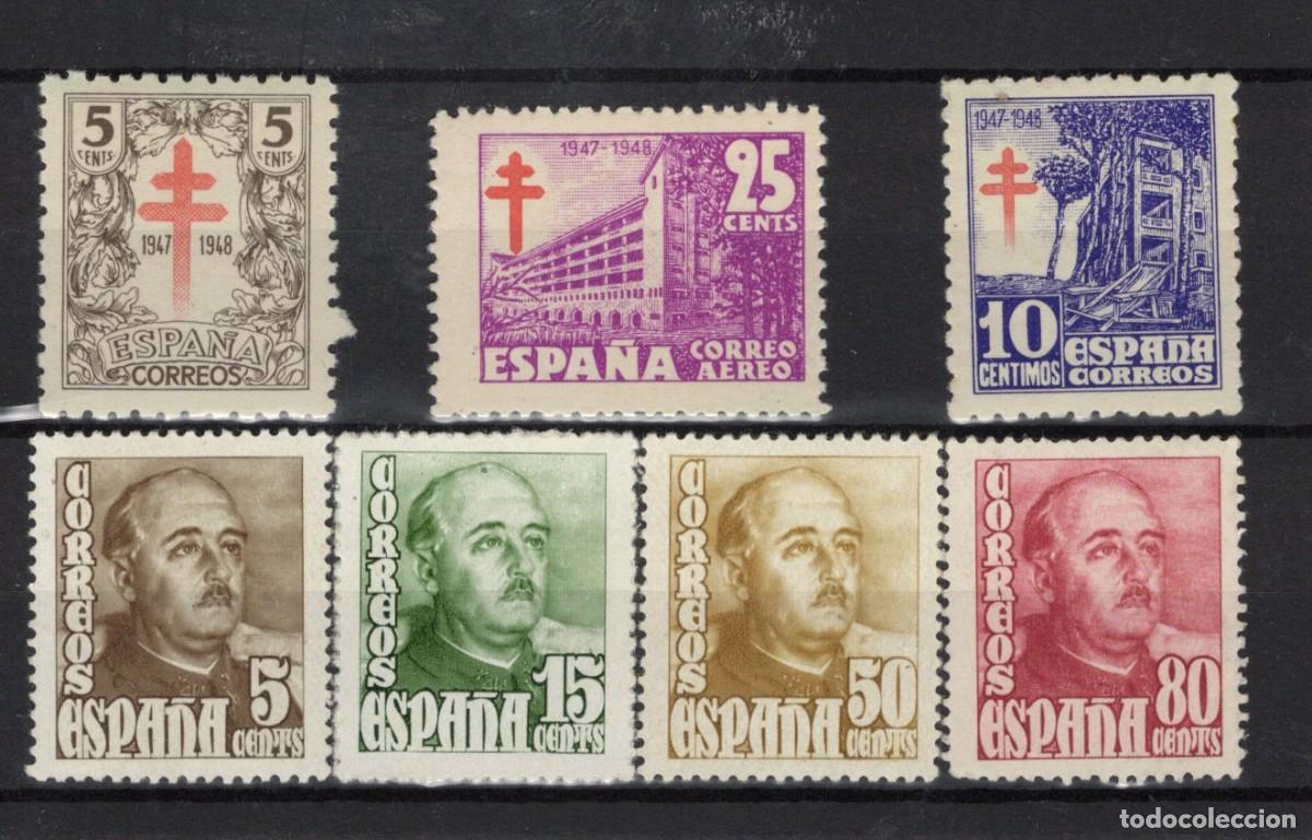 Briefmarken: PC1058 Sellos Espa&ntilde;a a&ntilde;o 1947 EDIFIL 1017/1023** sellos originales en NUEVO SERIE COMPLETA v.c. 11 &euro;