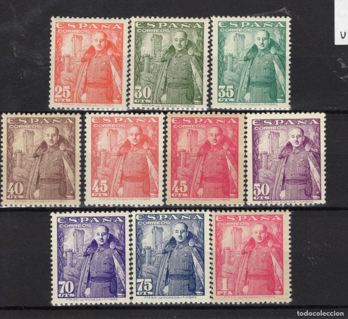 Briefmarken: PC1059 Sellos Espa&ntilde;a a&ntilde;o 1948 EDIFIL 1024/1032** sellos originales en NUEVO SERIE COMPLETA v.c. 30 &euro;