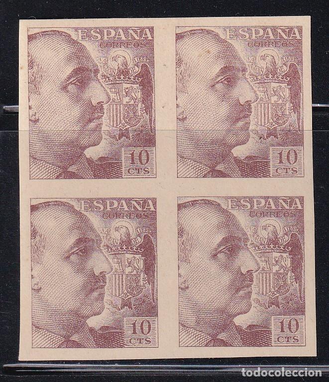 Briefmarken: N&ordm; 888 BLOQUE DE 4 SELLOS SIN DENTAR DE 10 CENTIMOS PRO TUBERCULOSIS **