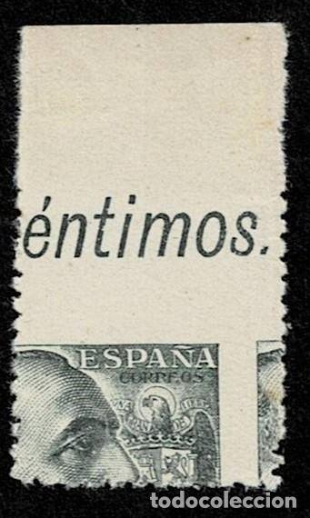 Sellos: 0175 FRANCO Edifil n&ordm; 925 Valor 40 cts Variedad PARCIALMENTE DENTADO y SIN DENTAR Ver
