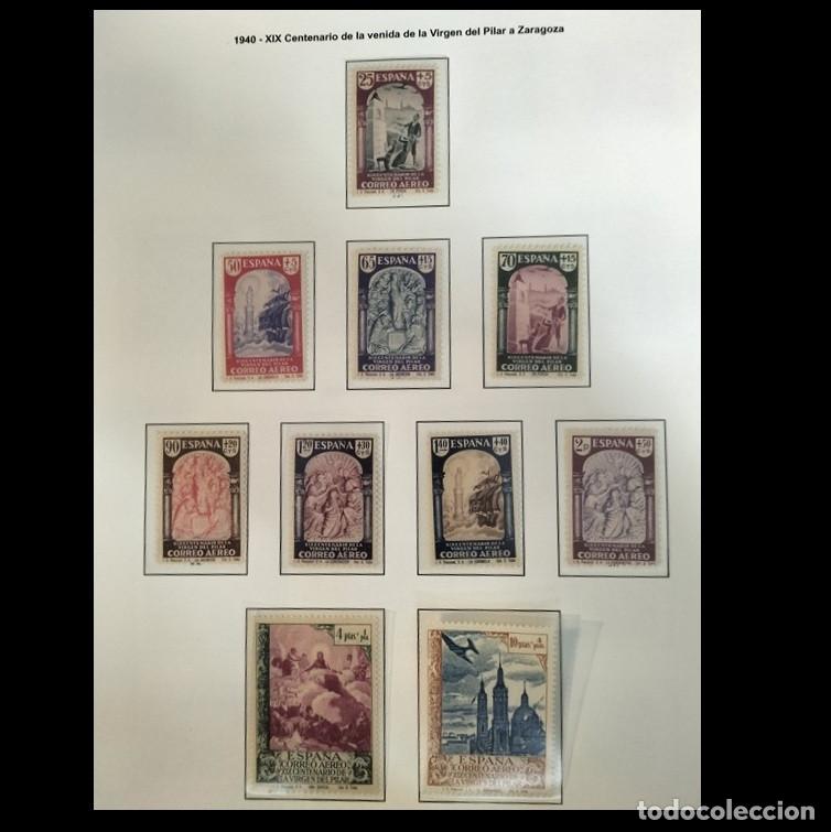 Sellos: Edifil 904/13 913 MNH y MH AUTENTICOS Venida Virgen del Pilar a Zaragoza Espa&ntilde;a 1940 Leer (REFQK)