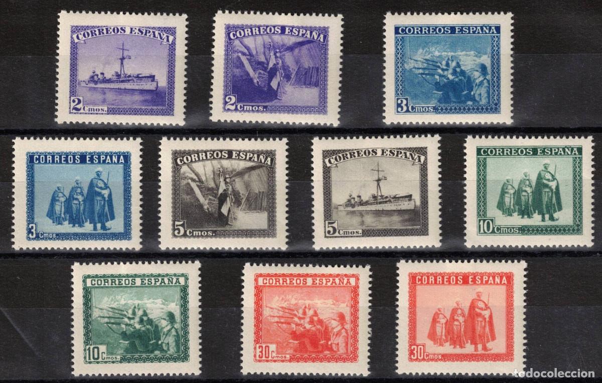 Sellos: EN HONOR EJERCITO Y MARINA * 849 SH - 1938 SELLOS PROCEDENTES HOJA BLOQUE - MH