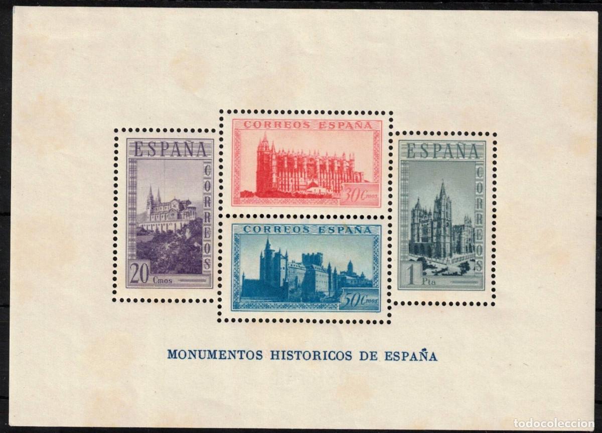Sellos: ESPA&Ntilde;A MONUMENTOS HISTORICOS * 847 HOJA BLOQUE - 1938 - MH