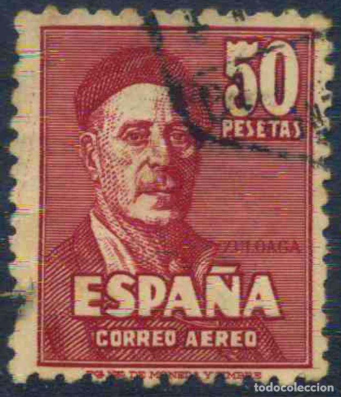 Sellos: Espa&ntilde;a - 1947 - Pintor Zuloaga - Correo a&eacute;reo - Edifil 1016