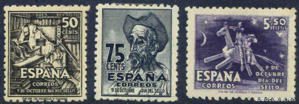 Sellos: Espa&ntilde;a - 1947 - IV Centenario del nacimiento de Cervantes