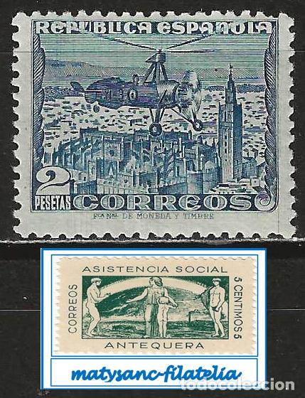 Selos: ESPA&Ntilde;A 1938. EDIFIL 769. SERIE COMPLETA &rdquo;AUTOGIRO LA CIERVA&rdquo;. MNH***