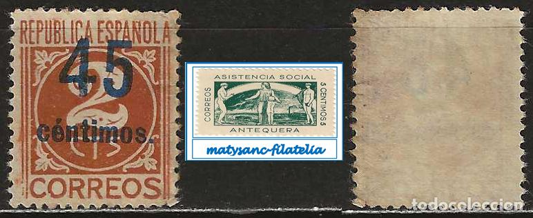 Sellos: ESPA&Ntilde;A 1936-1938. EDIFIL 731 SOBRECARGADO &rdquo;CIFRA Y PERSONAJES&rdquo;. VER CARACTER&Iacute;STICAS.