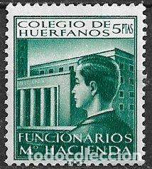 Sellos: VI&Ntilde;ETAS. Colegio de Hu&eacute;rfanos de Funcionarios de Hacienda, verde * *