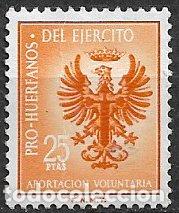 Sellos: VI&Ntilde;ETAS. Pro Hu&eacute;rfanos del Ej&eacute;rcito, 25 pts. naranja (*)