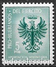 Sellos: VI&Ntilde;ETAS. Pro Hu&eacute;rfanos del Ej&eacute;rcito, 5 pts. verde * *