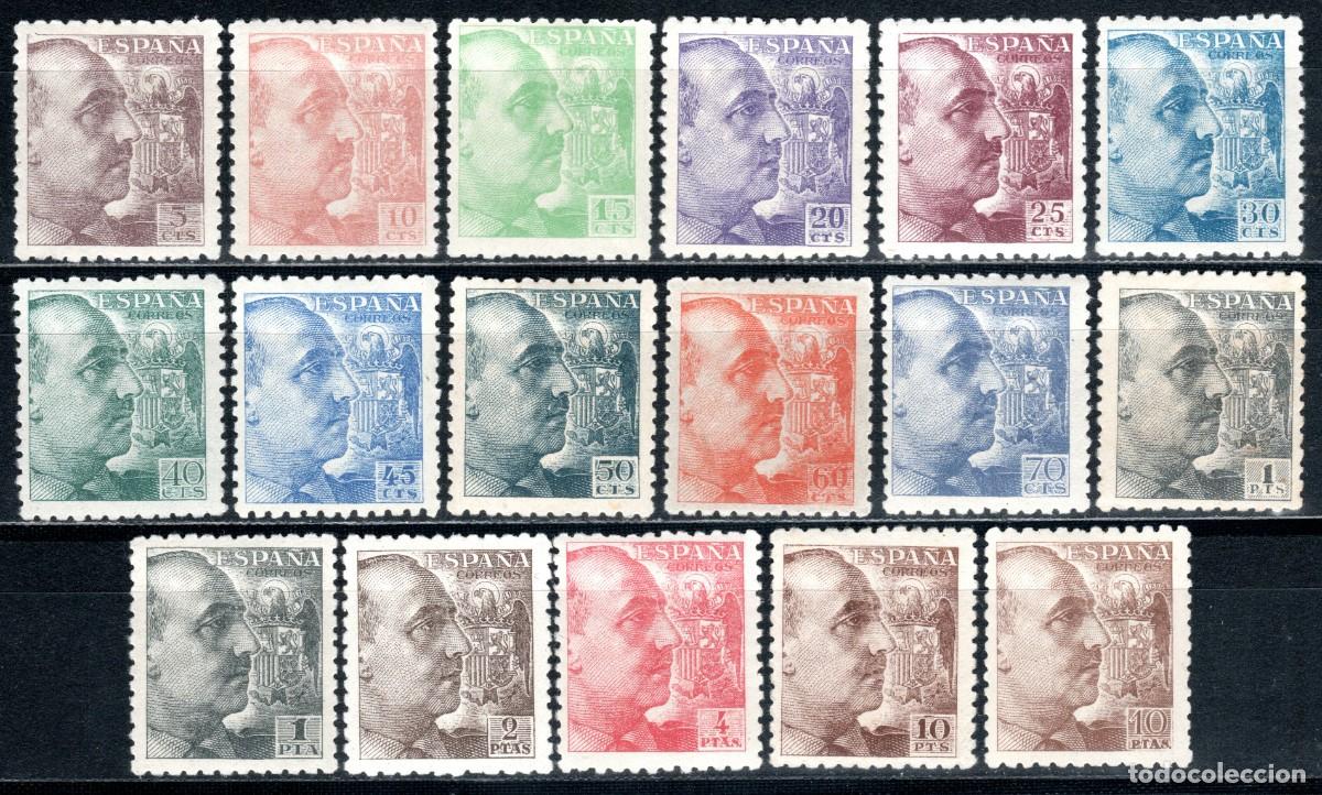Sellos: EDIFIL 919-935 GENERAL FRANCO 1940-1945 (SERIE COMPLETA). VALOR CAT&Aacute;LOGO: 680 &euro;. MLH.