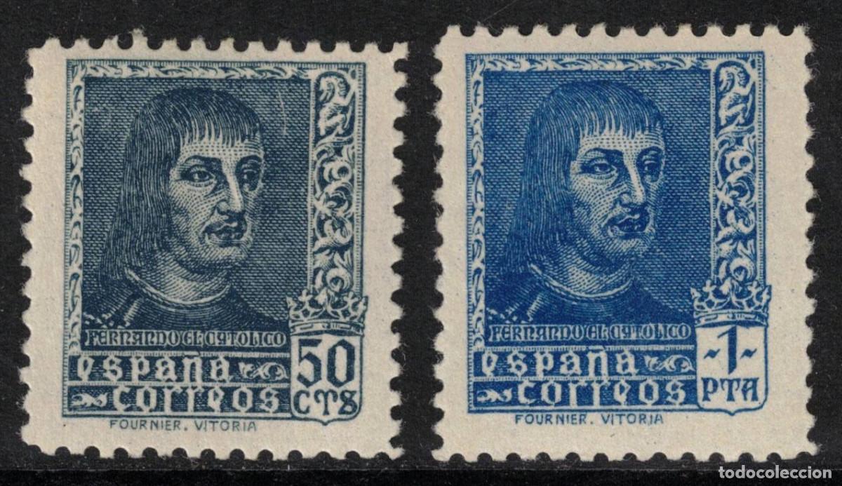 Sellos: SERIE FERNANDO EL CATOLIC0 ** NE58/NE59 NO EXPENDIDOS - A&Ntilde;O 1938 - MNH - LUJO