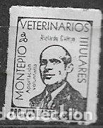 Sellos: VI&Ntilde;ETAS Montep&iacute;o de veterinarios titulares, 1 pta. negro, mini (*) Abelardo C.