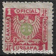 Sellos: VI&Ntilde;ETAS C&aacute;mara Oficial de la Propiedad Urbana, 1 pta. rosa y verde (*)