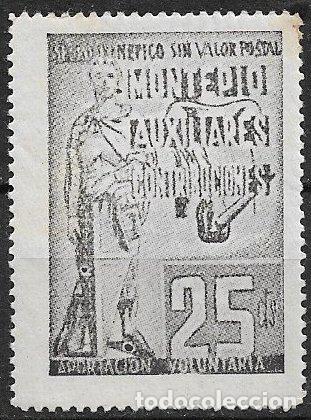 Sellos: VI&Ntilde;ETAS Montep&iacute;o Auxiliares de Contribuciones, 25 cts. negro * *