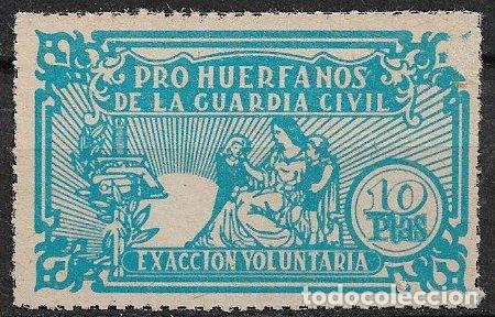 Sellos: VI&Ntilde;ETAS Pro Hu&eacute;rfanos de la Guardia Civil, 10 ptas. azul (*)