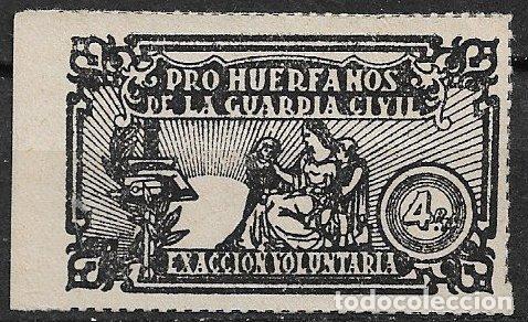 Sellos: VI&Ntilde;ETAS Pro Hu&eacute;rfanos de la Guardia Civil, 4 ptas. negro (*)