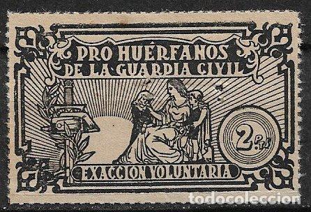 Sellos: VI&Ntilde;ETAS Pro Hu&eacute;rfanos de la Guardia Civil, 2 ptas. negro (*)