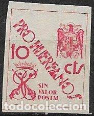 Sellos: VI&Ntilde;ETAS Pro Hu&eacute;rfanos de la Guardia Civil, 10 cts. rojo (*) sin dentar