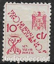 Sellos: VI&Ntilde;ETAS Pro Hu&eacute;rfanos de la Guardia Civil, 10 cts. rojo (*)