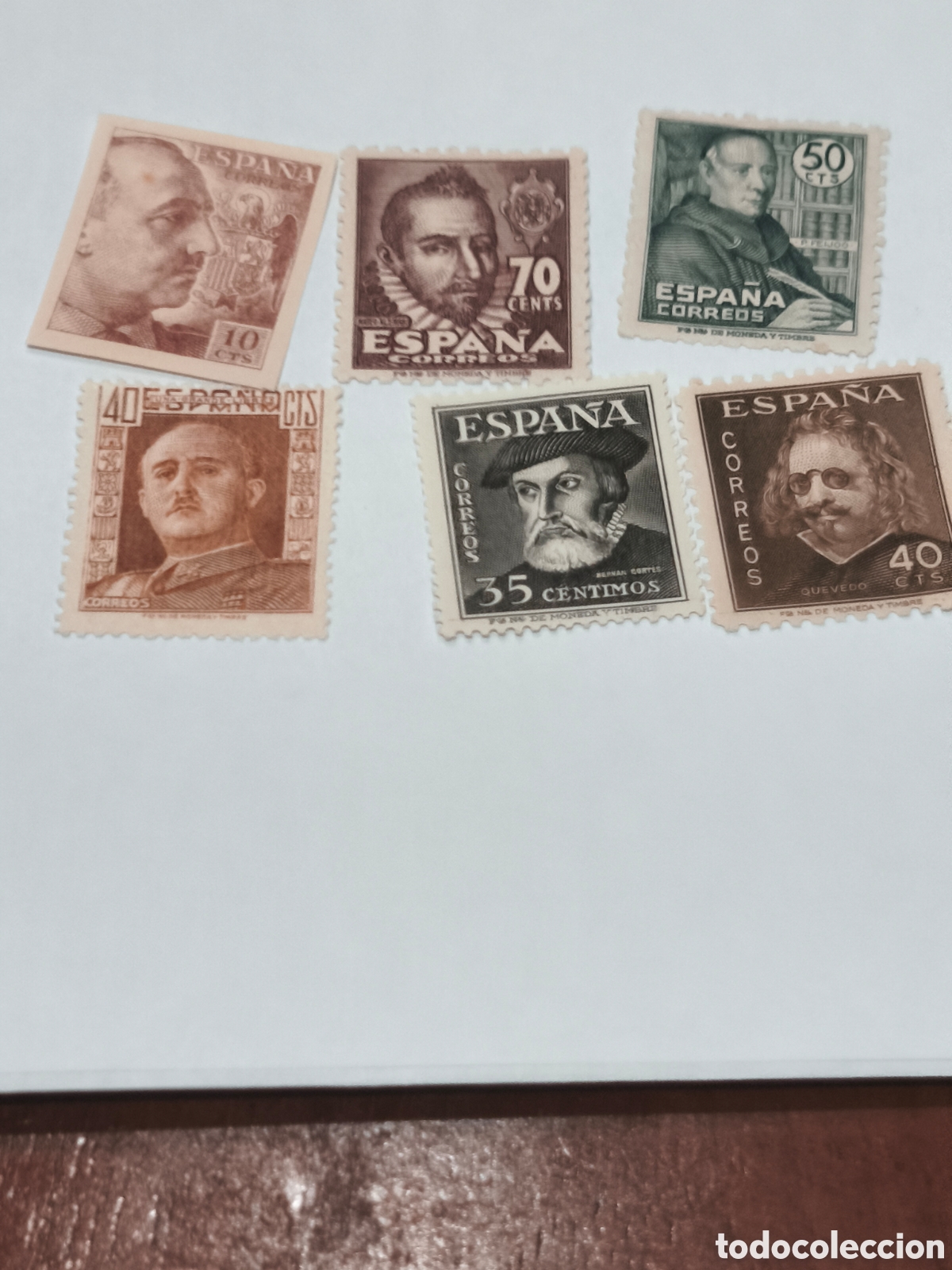 Sellos: Lote de 6 sellos del estado espa&ntilde;ol nuevos con su goma** los de la imagen