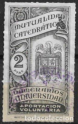 Sellos: VI&Ntilde;ETAS Mutualidad de Catedr&aacute;ticos, 2 pts. negro (o)