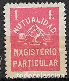 Sellos: VI&Ntilde;ETAS Mutualidad Magisterio Particular, 1 pta rojo (*)
