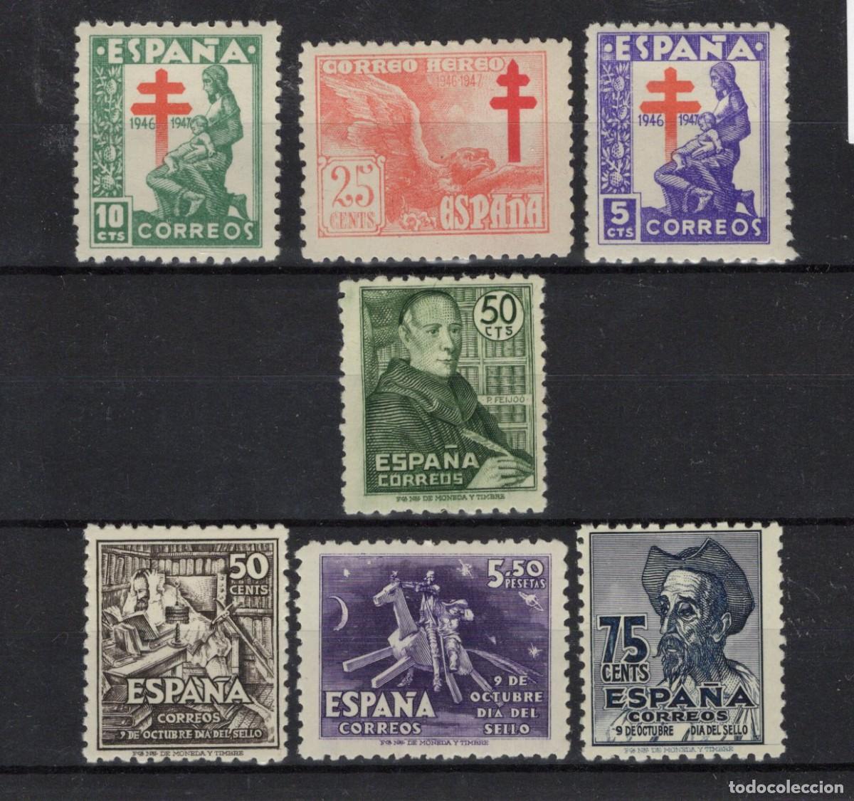 Sellos: Sellos Espa&ntilde;a a&ntilde;o 1946/47 EDIFIL 1008/1014** sellos originales en nuevo SERIE COMPLETA v.c. 14.70 &euro;
