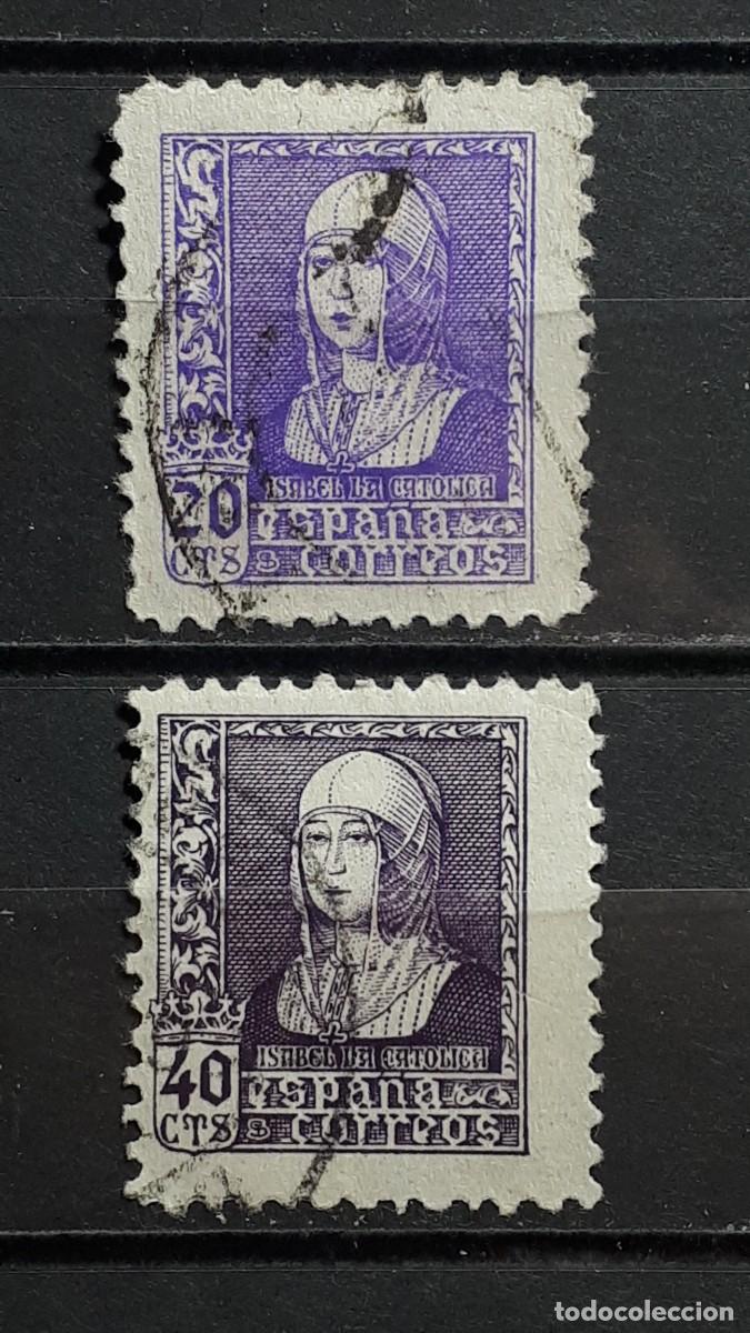 Sellos: ESPA&Ntilde;A. A&Ntilde;O 1938. &deg;. Edifil 855, 858
