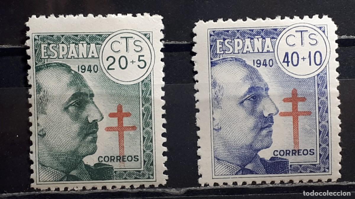 Sellos: ESPA&Ntilde;A. A&Ntilde;O 1940. *. Edifil 937/8