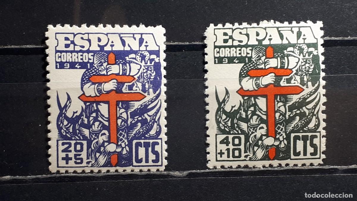Sellos: ESPA&Ntilde;A. A&Ntilde;O 1941. *. Edifil 949/50